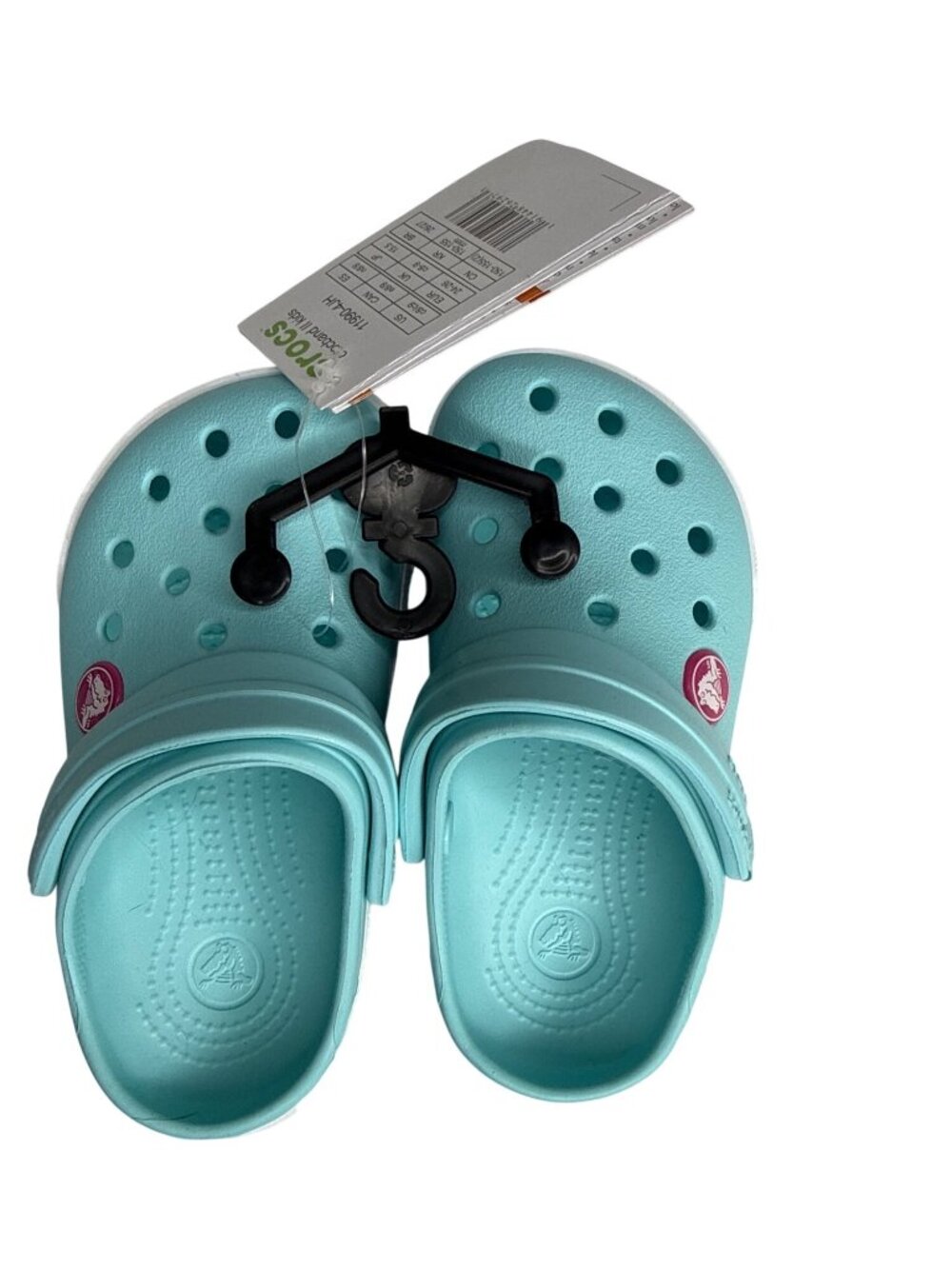 Crocs Kids Shoes Crocband II Toddler Youth Size 8-9 Ice Blue Candy Pink NWT